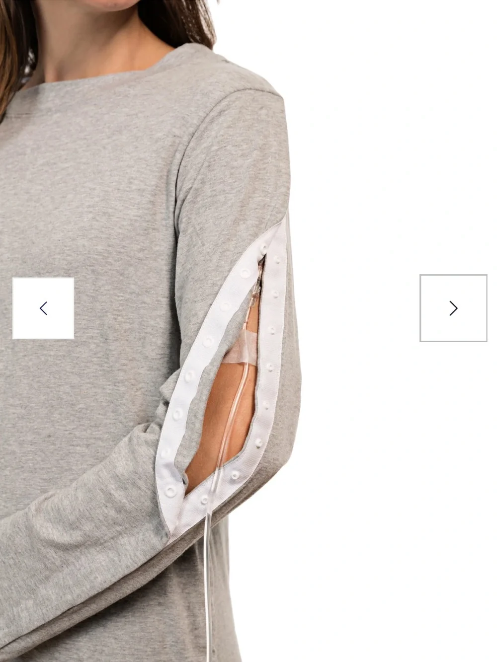 Charcoal Post Surgery Shirts for Women - Long Sleeve - Picture 6 of 6